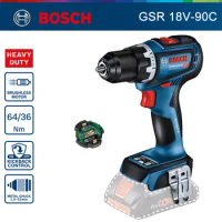 Bosch Cordless Drill With Bluetooth Module Brushless Motor GSR 18V-90C 18V Rechargeable Screwdriver Driver Power Tools