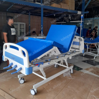 Bed Pasien 3 Crank Manual ABS | Ranjang Pasien Rawat Inap 3 Crank ABS