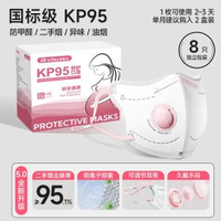 孕婦專用KP95口罩 活性炭防甲醛異味 獨立包裝 辦公室適用- 孕婦專用口罩【白色 1盒8枚】雙層活性炭防二手煙 均碼