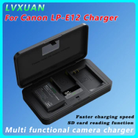 LP-E12 digital charger, for Canon EOS-M, EOS M2, EOS M10, EOS M50, EOS M50 Mark II, EOS M100, EOS M2