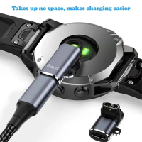 Portable Type C Micro USB iOS Charging Adapter for Garmin Fenix 7 7S 7X 6 6S 6X 5 5S 5X Venu 2 2S Sm