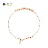 UBS Gold Gelang Emas Verona - Ggvp000272 - 17k Adj 18cm-Rose Gold