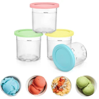 Ice Cream Pints Cup For Ninja Creamie Ice Cream Maker Cups Reusable Can Store Ice Cream Pints Containers With Sealing