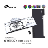Bykski GPU Block , For NVIDIA TESLA A100 80GB , Full Cover Liquid Cooler with backplate GPU Water Cooling, N-TESLA-A100-80G-X