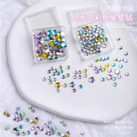 Shiny Star Diamond Nail Art Box of Aurora Crystal Macarons Decoration Rock Sugar Gems DIY Accessories