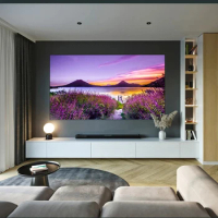 Fixed Frame Screen Black Crystal Fabric 90-120inch For Laser UST Projector Anti-Light CLR ALR Ultra Thin Home 4K TV Screen