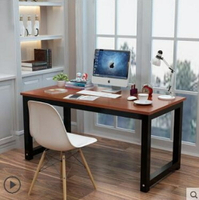 簡易電腦桌臺式桌家用寫字臺書桌簡約現代鋼木辦公桌子雙人桌 LX 【限時特惠】