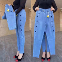 Seluar Jeans Dewan Kemasyhuran Percutian Wanita, Baju Atasan, Seluar Pinggang Tinggi, Gaya Baharu 20