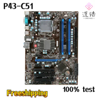 For MSI P43-C51 Motherboard 16GB LGA 775 DDR3 ATX P43 Mainboard 100% Tested Fully Work