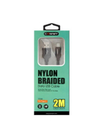 สาย Data Cable แบบ Type C (2 เมตร,สีดำ) รุ่น DC 222