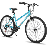 HILAND Bamcbase Womens Mountain Bike,26 Inch 21 Speeds Hybrid Commuter Bicycle for Adults, Sport Hardtail Trail MTB