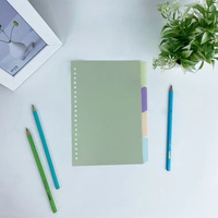 Binder Divider pembatas binder index binder 4 Warna Pastel ukuran A5 dan B5 Topla A5 Green