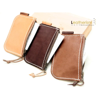 【Leatherism】DIY拉鏈零錢卡片包 材料包(皮革手作 港產皮革 DIY材料包)