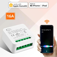 Smart Switch Mini Wifi Relay Breaker Siri Voice Control Wireless Switch Work With Apple Homekit Alexa Google Home