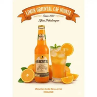 LIMUN ORIENTAL Orange (Jeruk) 300ml - Minuman Soda Pekalongan - Minuman Jadul