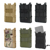 Tactical 5.56 M4 Molle Single Magazine Pouch AK AR AR15 Rifle Mag Holster Military Airsoft Paintball Hunting EDC Tool Waist Bag