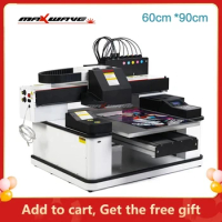 Maxwave Varnish Printing Machine UV DTG Flatbed Printer A1 6090 Bottle Printers For Phone Case Wood Glass TX800 XP600