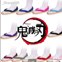 ถูกและดี Demon Slayer Kimetsu No Yaiba Cosplay Clogs Geta Nezuko Kimono Shoes เนสึโกะ รองเท้า เด็ก D