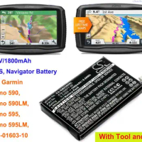 1800mAh GPS, Navigator Battery for Garmin Zumo 590, Zumo 590LM, Zumo 595, Zumo 595LM, 010-01603-10