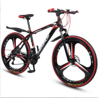 Manufacturers supply mountain bike 26-inch double disc brake variable speed student adult bicycle integrated wheel mountain bike
