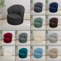 Swivel Barrel Chair Cover Comfy Swivel Accent Chair Cover Modern Swivel Bucket Arm Chair Cover for Living Room Bedroom Office
