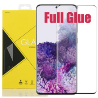 500pcs 3D Curved Full Glue Tempered Glass For Samsung Galaxy S24 Ultra S23 Plus S22 S21 S20 Note 20 Screen Protector With Box