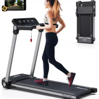 F5 Bluetooth Foldable Treadmill, Out-of-The-Box Folding Treadmills, MAX 265 Lbs Capacity, Portable Treadmill for Office a