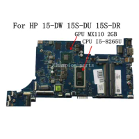 FAST SHIPPING FPW50 LA-H323P MAIN BOARD For HP 15-DW 15S-DU 15S-DR MAIN BOARD i5-8265U GPU MX110 2GB 100% OK
