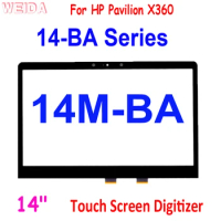 14" Touch Replacement For HP Pavilion X360 14M-BA 14-BA Series Touch Screen Digitizer Glass Panel for HP 14M-BA Touch Screen