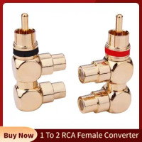 Audio Adapter RCA Connector 1 Male To 2 Female Converter F Type Splitter Socket For AV Video Cable Consumer Electronics