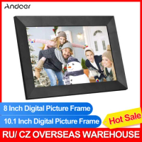 Andoer 8 Inch/ 10.1 Inch WiFi Photo Frame Digital Picture Frame IPS Touch-screen 1280*800 16GB Storage Photo Sharing via APP