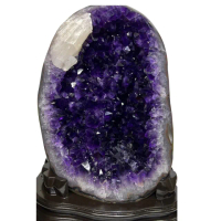 【恬芯晶品】9.6KG極品烏拉圭帝王紫方解石水晶AG10(頂級聚財招財貴人開運風水擺件帝王紫水晶洞父親節)