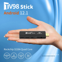 TV98 4K HD Smart TV Stick WiFi 6 2.45.8G Dual Frequency Android 12.1 Smart TV Sticks TV  H.265 pemain Media mudah alih