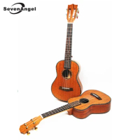 SevenAngel 23" Concert Ukulele All Solid Wood Guitar Mini Hawaiian 4 strings Guitar Mahogany Body Ukelele professional Uku