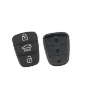 DUDELY 100x 3 Hold Buttons Remote Key Fob Case Rubber Pad for Hyundai I10 I20 I30 IX35 For Kia K2 K5 Rio Sportage Flip Key