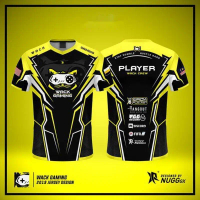 เสื้อเจอร์ซีย์/เสื้อยืดสำหรับอีสปอร์ต Free Fire, PUBG และ Mobile Legends
