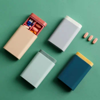 1pcs Mini Small Portable Travel Vitamin Box Pill Cases Container Organizer Storage Tablet 6 Grids Medicine Fish Oils