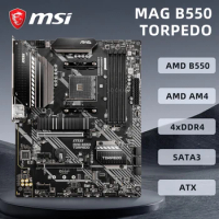 MSI MAG B550 TORPEDO Motherboard AMD B550 Chipset Supports AMD Ryzen 9 5950X 5900X Ryzen 7 5800X3D 5