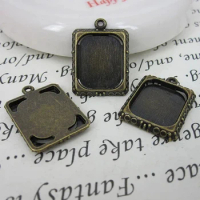 10PCS Rim Picture Frame Charm Cabochon Settings In 16x13mm Jewelry Making Supplies
