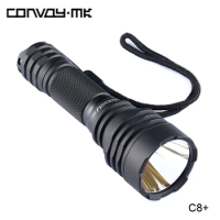 Convoy C8+ Cree XPL SST40 LED 18650 Flashlight 2000 lumen High Power Outdoor Camping Torch Lamp with Copper DTP Board Ar-coated