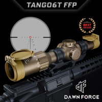 Tactical TANGO6T FFP LPVO Speed Riflescope with Full Original Markings 1.54inch 1.93inch Mount for Airsoft and Hunting