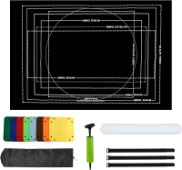 Jigsaw Puzzle Mat Roll Up No Creases Rubber Saver Pad with 6 Sorting Trays & Storage Bag Up to 3000