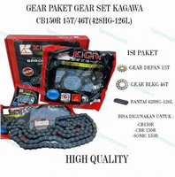 Gear Set Gir Set Paket CRF 150 Chain Kit Gear Paket Kagawa CRF 150 15T/49T (428HG-130L)