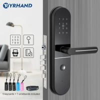 WiFi Smart Door Lock, Intelligent Fingerprint Reader Scanning Password Lock Bluetooth Fingerprint Smart Keyless Lock
