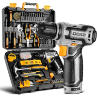 Cordless Drill Tool Box with 12V Battery Electric Drill Driver for Home Hand Repair Power Tools Sets Drills Case