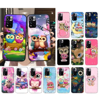 Cartoon Owl Phone Case For Xiaomi Redmi Note 13 12 Pro 11S 11 10 Pro 10S Note 12R 12S 12 ProPlus Redmi 10 9C 12