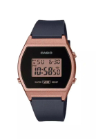CASIO Casio Women's Digital Watch LW-204-1B Rose Gold Dial with Black Resin Band Ladies Watch
