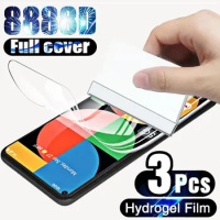 3PCS Hydrogel Film For Google Pixel 4 3 3a 2 5 6 Screen Protector Film For Google Pixel 4 XL 3a XL 2 XL 5a 6a HD Protective Film