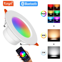 Lampu Plafon Downlight LED Smart Bulb Bluetooth Tuya 10W RGBCW