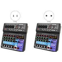 Bluetooth Sound Card Digital Mixer 6 Channels Wireless Audio Mixing Console Computer Input USB Interface For PC